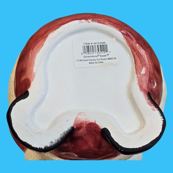 Holiday Christmas Cookie Canister Whimsical Santa Snack Jar Vintage Collectible - Picture 11 of 11